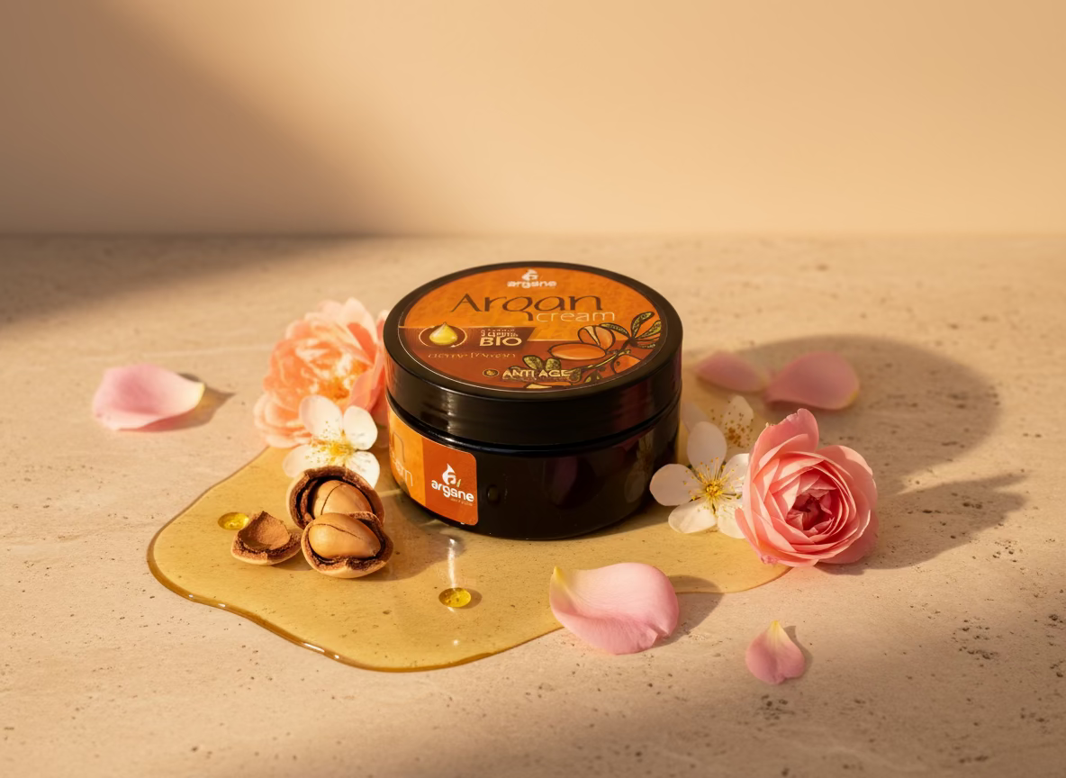 Crème Anti-Âge Régénérante à l’Huile d’Argan BIO – Maison Atlas