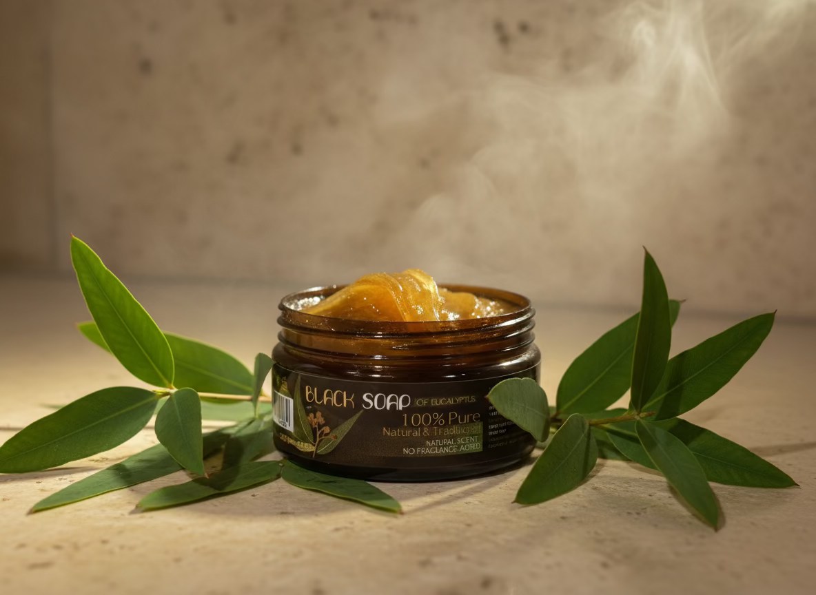 Savon Noir Traditionnel à l’Eucalyptus – Maison Atlas