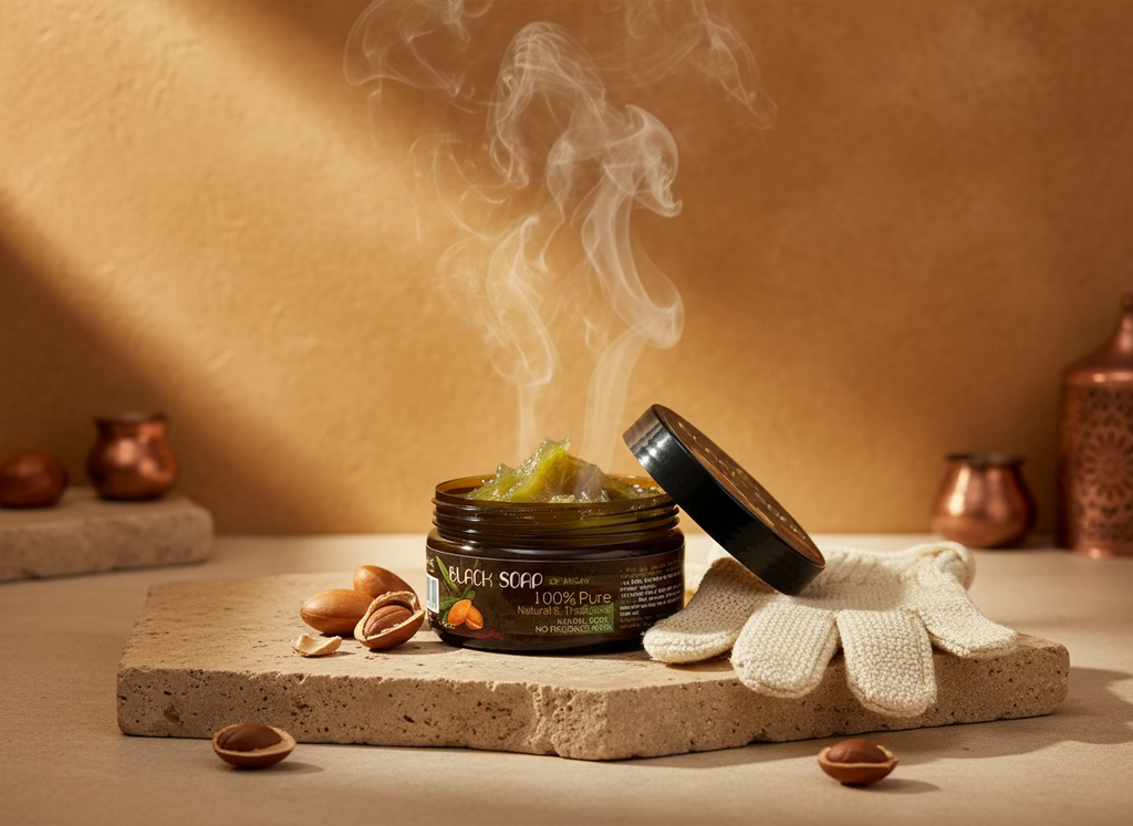 Savon Noir Traditionnel à l’Huile d’Argan – Maison Atlas
